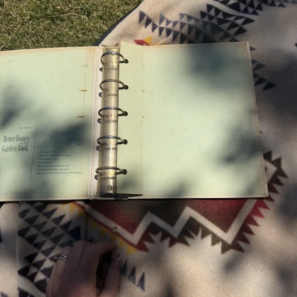 VTG Better Homes & Gardens 1951 Garden Book 1st 5-Ring Binder Only Replacement